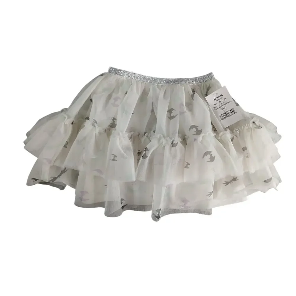Disney Nightmare Before Christmas Girls Skirt Size 4 Bats Halloween Twirl NWT